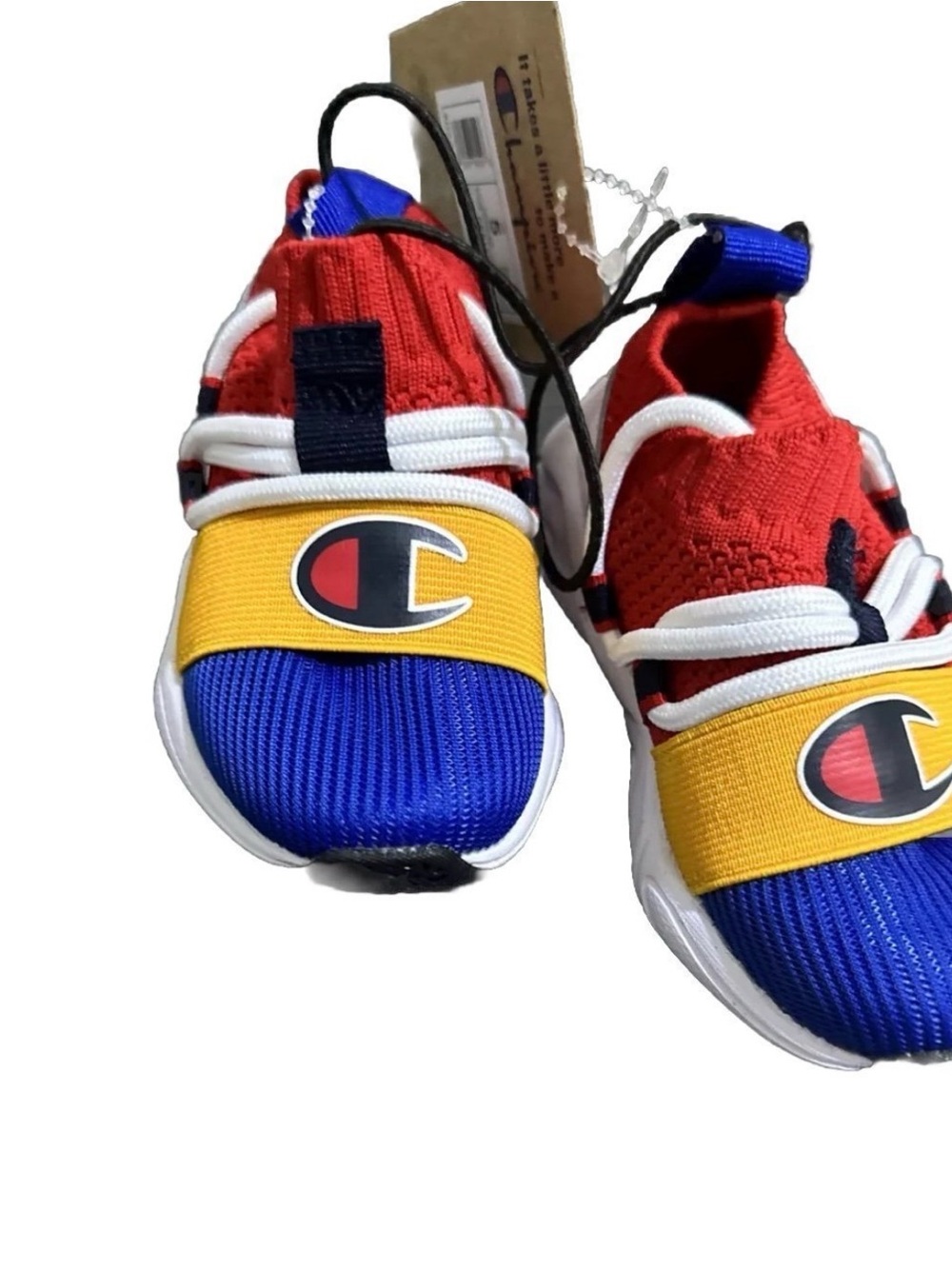 Champion Kids' Colorblock Sneakers - Red, Blue, Yellow Size 5